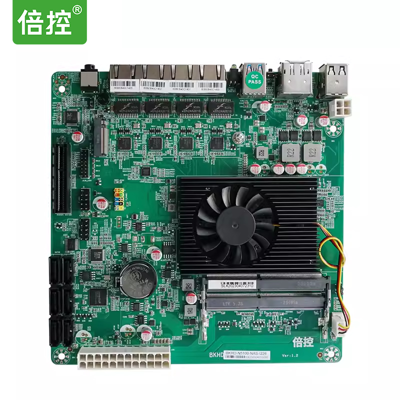 BKHD-N5105-NAS-I226 倍控N5105 NAS主板itx軟路由4網口2.5G多盤位6sata電腦主機 11代