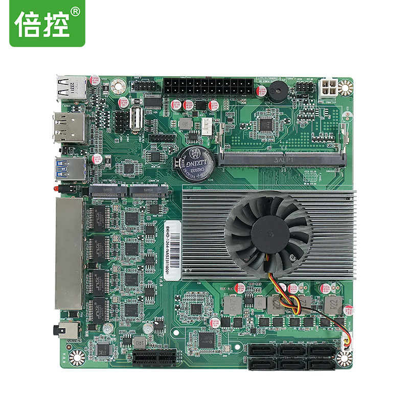 BKHD-1264-NAS倍控N100黑群暉ITX主板工控機(jī)軟路由QNAS存儲服務(wù)器12代U雙M.2六6盤sata intel I3-N305