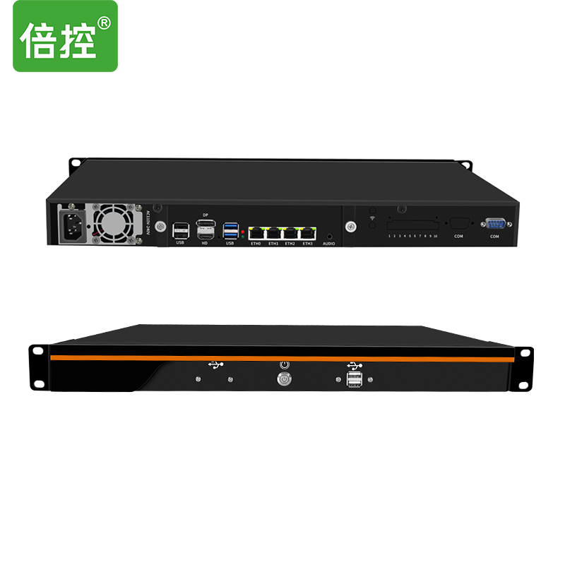 倍控 1U機架式工控機N100軟路由N305愛快ros主機電腦19英寸機柜linux防火墻